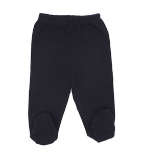 Unisex Patikli Lacivert Penye Tek Alt
