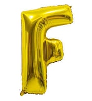 Folyo F Harfi Balon - Altın Renk (40 inç / 100 cm)
