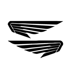 Kanatları Motor Aksesuarı Sticker 17cm