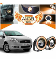 Fiat Linea Uyumlu, Universal Mercekli Led Angel Sis Farı, 76mm Turuncu Renk