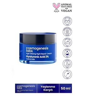Cosmogenesis  Yoğun Nemlendirici Gece Bakım Kremi 50ml Vegan Yaşlanma Karşıtı