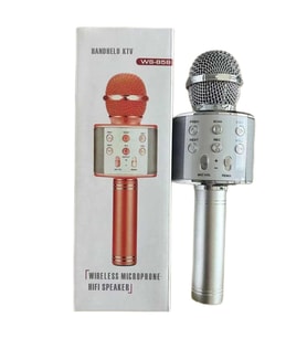 WS-858 Karaoke Mikrofon ve Hoparlör Gri