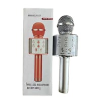 WS-858 Karaoke Mikrofon ve Hoparlör Gri