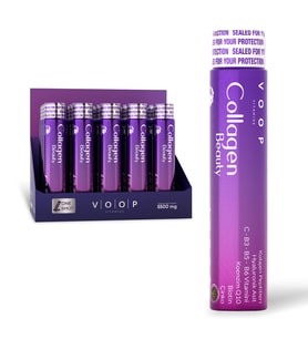 VOOP Collagen Beauty Yüksek Biyoaktif Hidrolize Kolajen %100 Saf Ve Doğal - 15 Tüp (Mor)