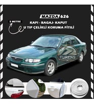 Mazda 626 Oto Araç Kapı Koruma Fitili 5metre Parlak Beyaz Renk