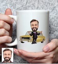 Kişiye Özel Araba Tasarımlı Karikatürlü Kupa Bardak