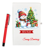 Yeni Yıl Hediyesi Kişiye Özel Defter ve Roller Kalem Seti