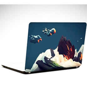Kuşlar Low Poly Laptop Sticker 15.4 inch (37X26CM)