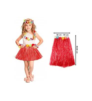 Hawaii Hula Eteği Kırmızı Renk 40 cm GO-53-vice 04800