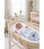 Organik Baby Classic Şapkalı Tulum Mavi