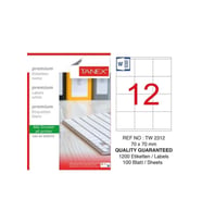 Tanex Lazer Etiket 100 Yaprak 70 x 70 Mm Lazer Yazıcı Etiketi