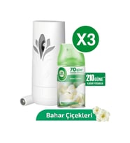 Air Wick Bahar Çiçekleri Freshmatic Oda Kokusu Makine + 3X250 ml Yedek 210 Gün Etkili