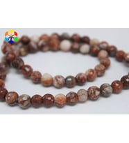 Jasper Taşı Faset Kesim Dizi 6mm (9882)
