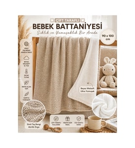 Yumuşacık Pamuklu Bebek Battaniyesi Yenidoğan & Çocuk Yatağına Uygun