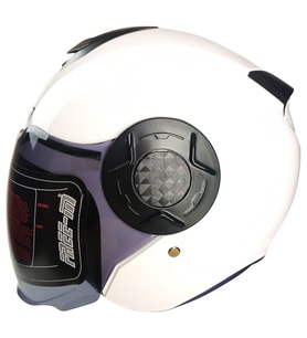 FR665 White Motosiklet Kaskı Yarım Açık Güneş Vizörlü Motorcu Kask
