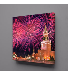 HAVAİ FİŞEK PATLAMALARI KANVAS TABLO 25x25cm (Karışık)