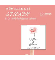 Etiket Söz Nişan Kına Nikah Düğün Şişe Ve Magnet Etiketleri Sticker 70 Adet