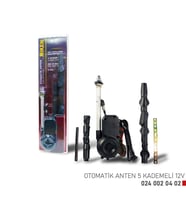Otomatik Anten 5 Kademeli 12v Niken (Beyaz)