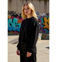 Kadın Bisiklet Yaka Reglan Kol Örme Sweatshirt Fonksiyonel Dayanıklı Kaliteli Konforlu Şık