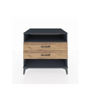 Kronos Şifonyer Tek Raflı 2 Çekmeceli 88x59x80 Antrasit-Çam