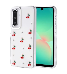 Samsung Galaxy A26 Uyumlu Kılıf Airbag Tasarımlı Simli Şeffaf Zore Kutup Kapak