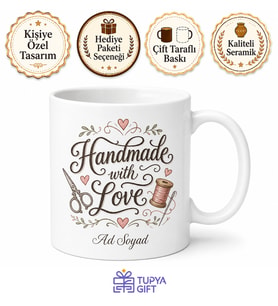 Handmade Yazılı El Yapımı İngilizce Kupa Bardak Özel Tasarım Hediye