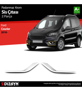 Ford Courier Krom Sis Farı Çerçevesi 2 Prç. 2018-2023