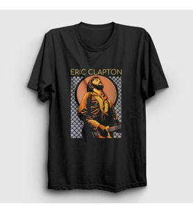 Presmono Unisex Siyah Poster Gitarist Müzik Eric Clapton T-Shirt 477448tt