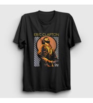 Presmono Unisex Siyah Poster Gitarist Müzik Eric Clapton T-Shirt 477448tt