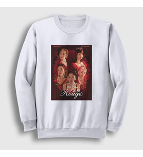 Presmono Unisex Beyaz La Rouge K-Pop Red Velvet Sweatshirt