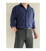 Relaxed Fit Hafif Rahat Modal Kumaş Gömlek (Lacivert)