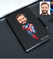 Kişiye Özel Süper Kahraman Tasarımlı Karikatür Defter Ve Kalem Seti 73