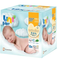 Baby Yenidoğan Islak Pamuk Mendil, 12x40lı Avantaj Paket, 0-6 Ay