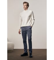 İndigo Yan Cep Düz Paça Pamuklu Comfort Fit Chino Casual Pantolon 1003255166