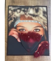 24X24 CM 3 BOYUTLU KABARTMA PAYETLİ TAŞLI OTANTİK FİL ARMA YAMA DİKİŞ AKSESUARI (Bordo)