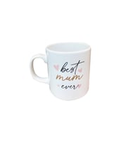 “Best mum Ever” Mottolu Yaldız Baskılı Porselen Kupa
