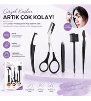 Lexroo Kaş & Kirpik Bakım ve Şekillendirme Seti - 5 Parça Profesyonel Güzellik Kiti