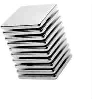 Magnet 10 Adet, Köşeli Süper Güçlü Neodyum Mıknatıs, (20Mm X 20Mm X 2Mm)