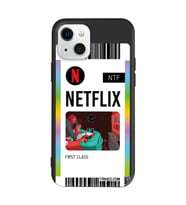 Trihed iPhone 15 Siyah  Netflix Bileti Telefon Kılıfı