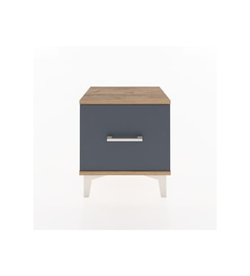 Arges Komodin Tek Çekmeceli 44x30x48 Çam-Antrasit