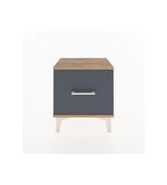 Arges Komodin Tek Çekmeceli 44x30x48 Çam-Antrasit