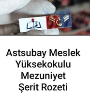 Astsubay Meslek Yüksekokulu Astsubay Mezuniyet Şerit Rozeti (Çok Renkli)