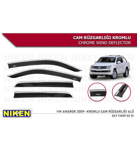 Vw Caddy Kromlu Cam Rüzgarlığı 2 li Niken 2003+ (Beyaz)