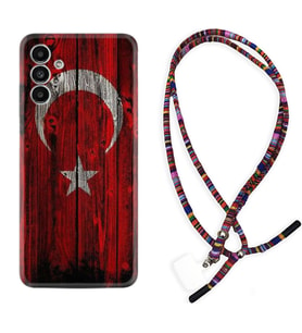 Samsung A23 A31 A32 A50 A51 A52 A53 A70 Kılıf Boyun Asklı Rasta Silikon Şanlı Türk Bayrağı 2 1317