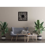 BK Home Dekoratif 45cm Ahşap Duvar Saati-20 (Beyaz)