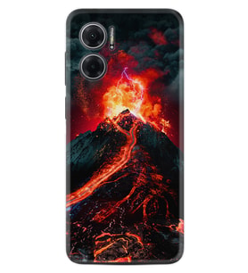 Xiaomi Redmi Note 11E Kılıf Silikon Desen Özel Seri Yanardağ 1611