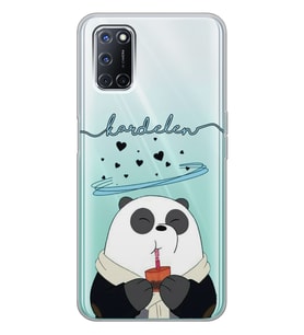 Oppo Kalpli Panda Tasarımlı Şeffaf Telefon Kılıfı