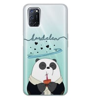 Oppo Kalpli Panda Tasarımlı Şeffaf Telefon Kılıfı