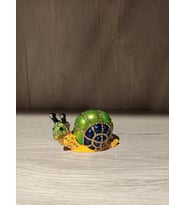 Swarovski Taşlı Salyangoz Mücevherlik / Dekoratif Biblo (Beyaz)