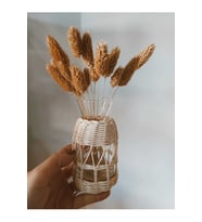Rattan Doğal Bambu Minik Vazo
